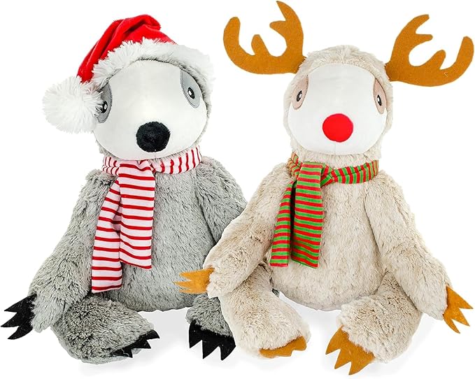 Giftable World 7" Holiday Sloth with Honker - 2 Pack