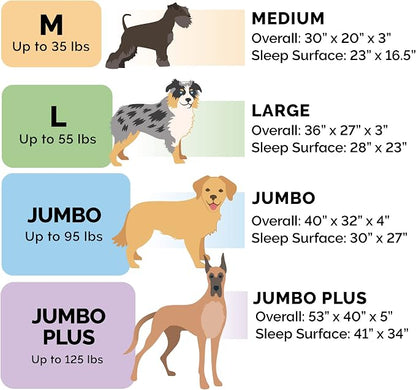 FurHaven Orthopedic Foam Sofa Dog Bed with Washable & Removable Cover - Plush/Suede - Almondine, Dogs Up to 35 lbs - Medium