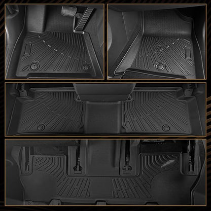 Naibeve Floor Mats for 2015-2020 Chevrolet Suburban/GMC Yukon XL 8 Seats Bench Seats - All Weather for Chevy Suburban/GMC Yukon XL Floor Mats Trunk Mat & 3rd Row Backrest mats Accessories