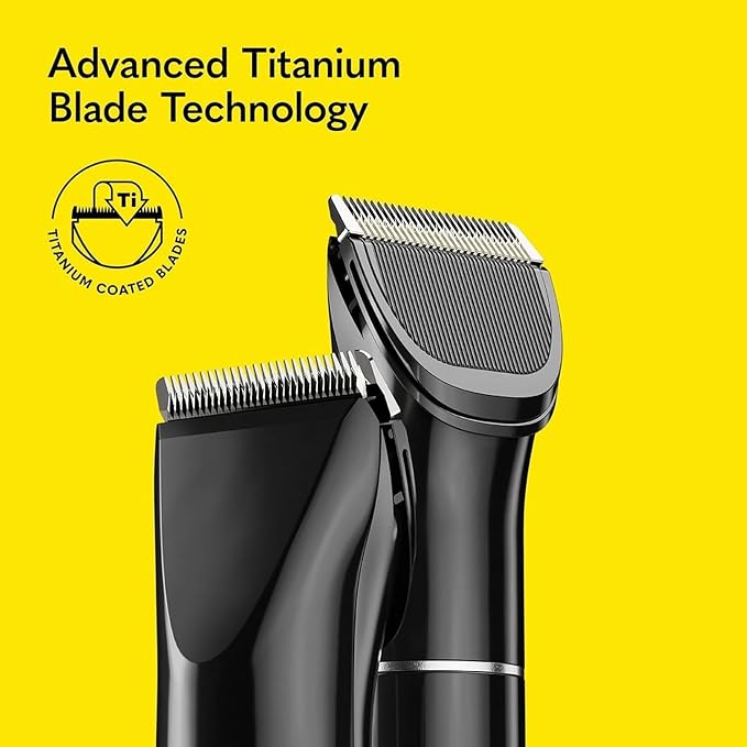 The Beard Club Beard Trimmer for Men - Electric Cordless Rechargeable Beard & Hair Trimmer - High Power 7000 RPM - 8 Color Guides 45 Unique Trim Lengths - Travel Lock
