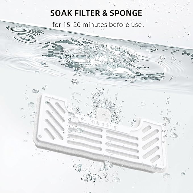uahpet 6 Pack Replacement Filters & 8 Pack Replacement Filter Sponges