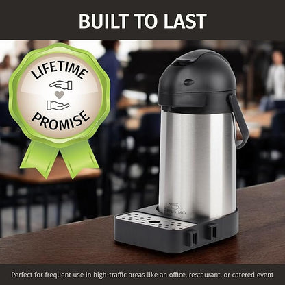 Coffee Carafe with Pump & Drip Tray - 74oz / 2.2L