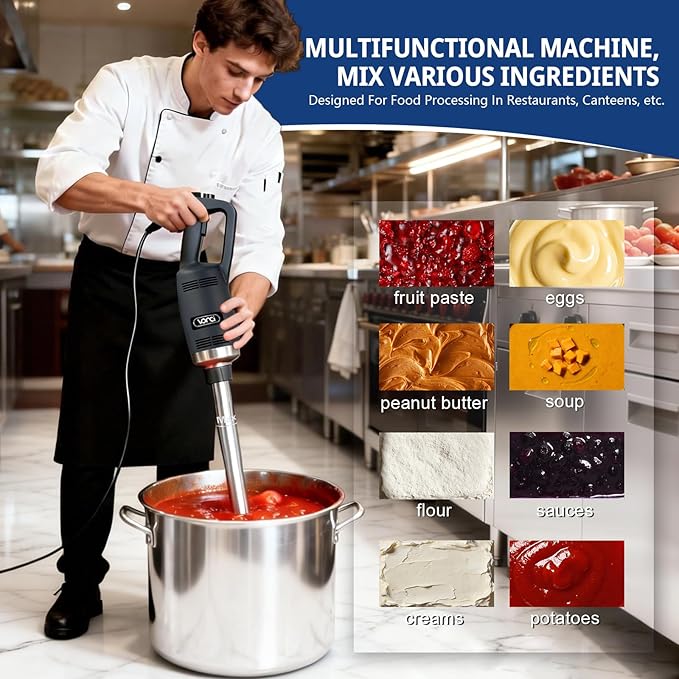 VONCI 500W Commercial Immersion Blender Handheld, Heavy Duty Stick Blender