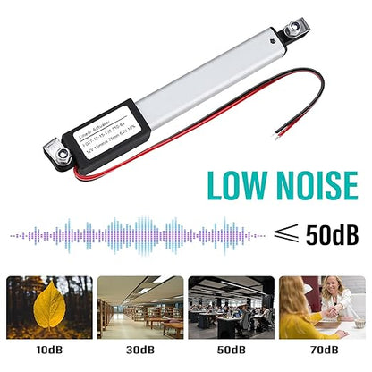 NORJIN 12V Mini Electric Linear Actuator 3" Stroke, Speed 15mm/s, Linear Motion