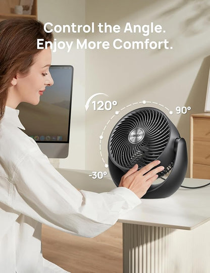 Dreo Fan for Bedroom, Table Air Circulator for Whole Room, 11 Inch, 40ft Strong