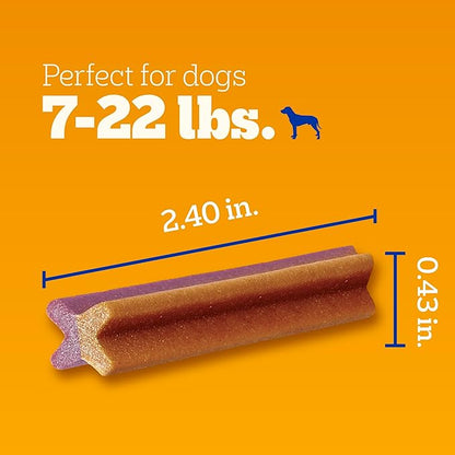 Pedigree Dentastix Dual Flavor Small Breed Dog Treats, Bacon & Chicken, 17.78 oz. Bag (84 Treats)
