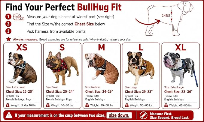 Adjustable Dog Harness– No Pull, No Choke – for English Bulldogs, French Bulldogs, Pugs & Broad-Chested Breeds – Easy, Safe Walks (Pizza, Small)