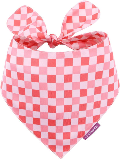LunaMarie - Luxury Pet Birthday Bandanas -Premium & Silky Poly Fabric | 100% Handmade | Custom Shape Dual Layered (Rebel, Small)