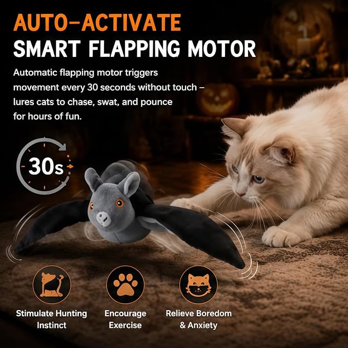 Flying Bat Dog Toy – Interactive Flap Wing Bat Toy for Dogs, Flying Bats Toy for Large Dogs, Dog Toy Flyings Bats，1