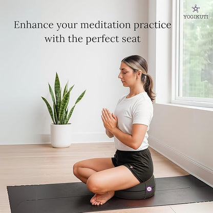 Yogikuti Meditation Cushion – 100% Pure Cotton Zafu for Comfortable Meditation & Yoga – Floor Sitting Pillow for Mindfulness & Support