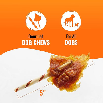 Good ‘n’ Fun Triple Flavor Wings Chews for All Dogs, 8 Ounces, Treat Your Dog to Long-Lasting Chews Made with Chicken, Beef Hide and Pork Hide
