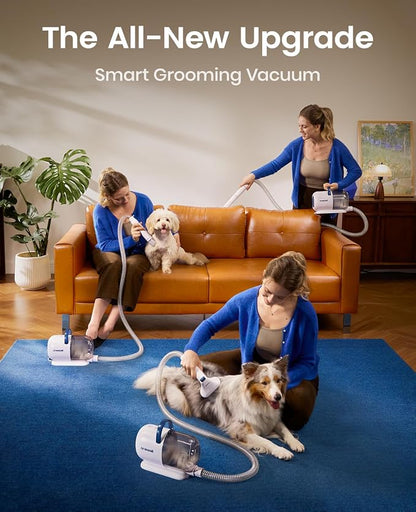 oneisall Dog Grooming Vacuum - 15000Pa Suction, Captures 99% Pet Hair to Reduce Shedding, Dog Grooming Clippers & Quiet Brush (≤59dB) with 4 Accessories, 2L Dust Canister for Home Cleaning | 15000Pa Suction Power, Dog Grooming Kit, Low Noise≤59dB, Clip...