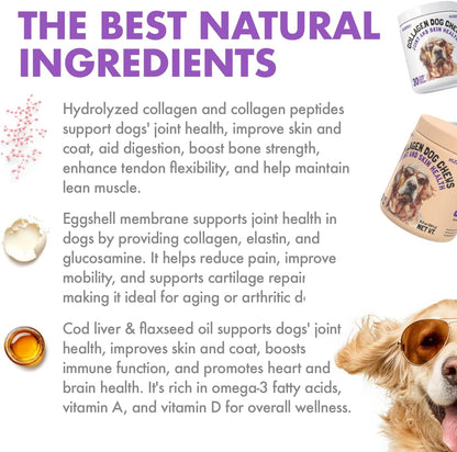 Collagen Dog Chews for Joint & Skin Health 30 Soft. A thoughtful pick for calmer daily routines.