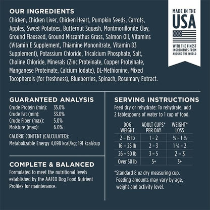 Instinct Freeze Dried Raw Meals, Natural Dry Dog Food, Grain Free - Cage Free Chicken, 14 oz. Bag