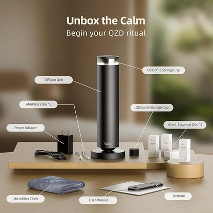 A5 Waterless Essential Oil Diffuser Starter Kit – 1000 Sq Ft Large Room