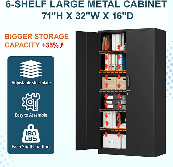 MIIIKO Black Garage Storage Cabinet