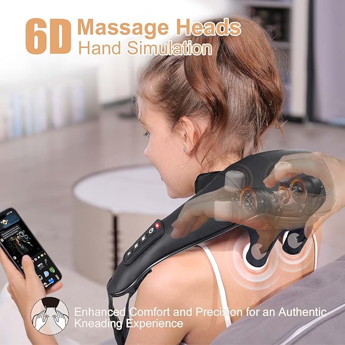 Shiatsu Back and Neck Massager, Cordless Shoulder Massager