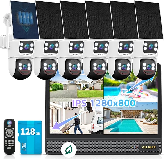 WEILAILIFE 【All-in-One Security System】 4MP Security Cameras Wireless Outdoor