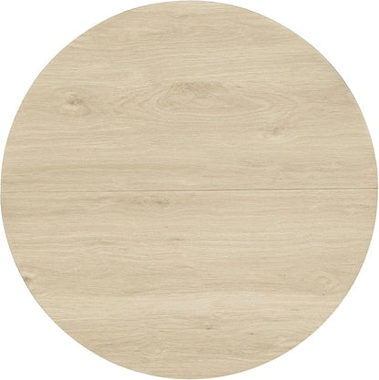 31.54" Round Coffee Table,Modern Drum Side Accent End Table for Living Room,Apartment,Natural