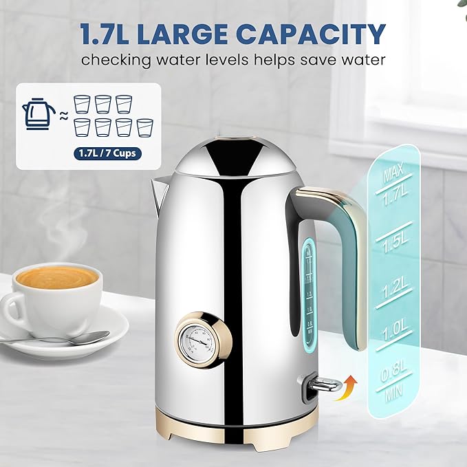 SUSTEAS Electric Kettle - 57oz Hot Tea Water Boiler