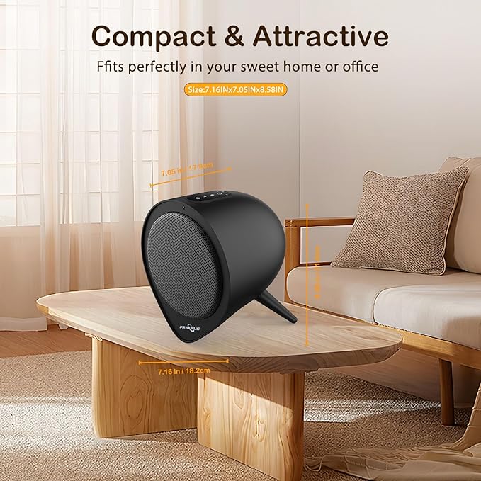 Small Space Heater, 1500W PTC Ceramic Heating
