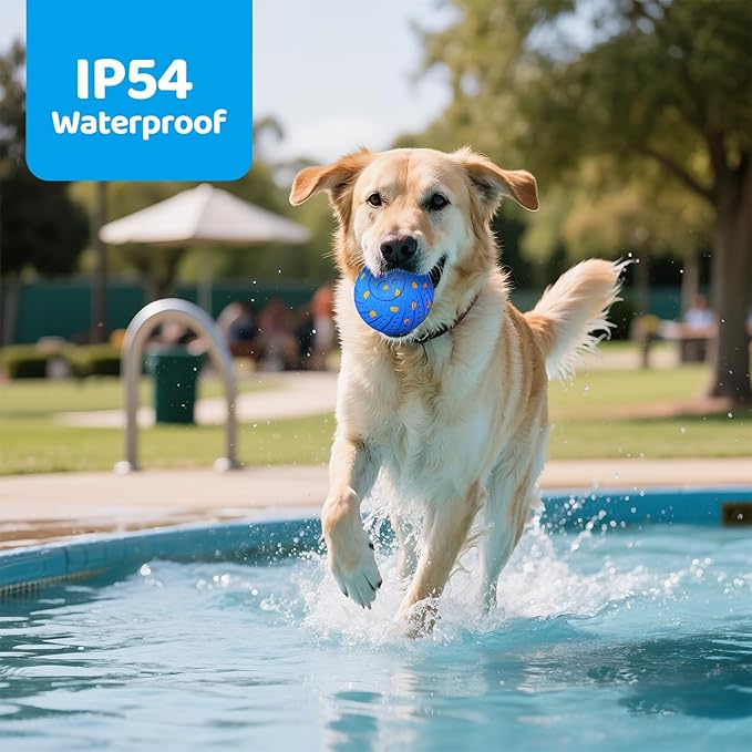 Smart Interactive Dog Toys, Activated Moving, Bouncing, Rotating Ball for Medium/Large Dogs, Motion-Activated Dog Ball to Keep Them Busy, IP54 Waterproof & E-TPU, Fun & Engaging Dog Gift