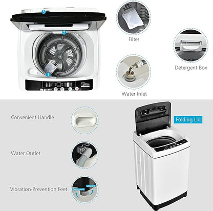 Giantex Portable Washing Machine, 2 in 1 Full Automatic Laundry Washer 1.5Cu.Ft
