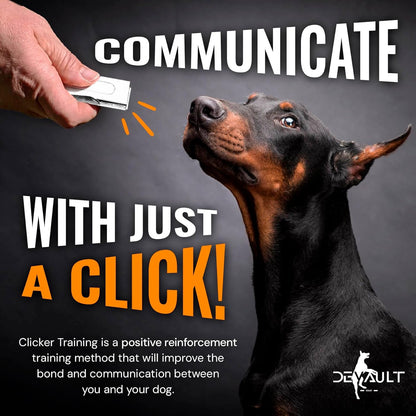 White Dog Clicker with Necklace - Clickers for Pet Training - Dog Training & Behavior Aids Easy to Carry with You Anywhere - Teach Your Dog Tricks or Reward His Behavior