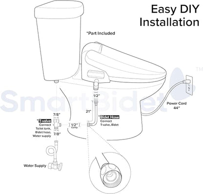 SmartBidet® SB-1000WE Electric Smart Bidet Toilet Seat