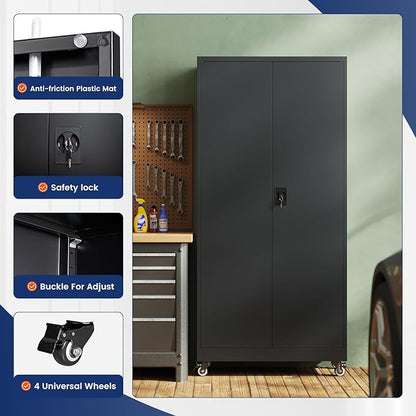 Yizosh Metal Garage Storage Cabinet