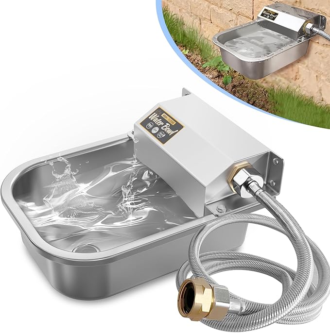 Automatic Water Dispenser for Dogs, 3L /101 oz 304 Stainless Steel Dog Water