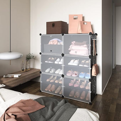ROJASOP 6-Tier 24-Pair Expandable Shoe Rack Organizer
