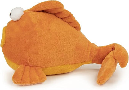 goDog Action Plush Goldfish Animated Squeaky Dog Toy, Chew Guard Technology - Orange, One Size