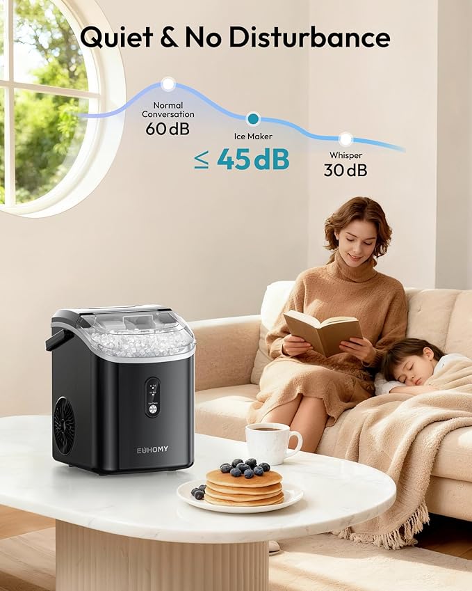 EUHOMY Nugget Ice Maker Countertop