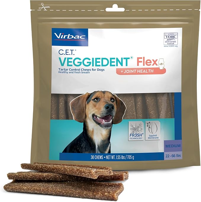 Virbac C.E.T. VEGGIEDENT Flex Tartar Control Chews