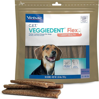 Virbac C.E.T. VEGGIEDENT Flex Tartar Control Chews