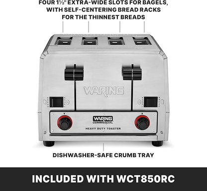 Waring Commercial WCT850RC 4-Slice Heavy Duty Commercial Pop-Up Bread/Bagel