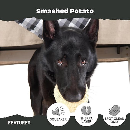 Barkbox Potato 2-in-1 Dog Toy - Tough Plush Squeaky Chew Toy for Large Dogs | Large