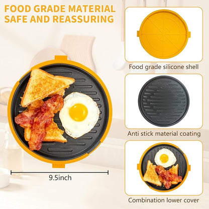 9.5" Microwave Grill Pan & Crisper Tray