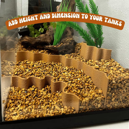 REEFSHAPE Aquarium or Terrarium Substrate Cliffs Combo Pack | Separate Substrate Layers in Aquariums or Terrariums to Create Cliffs & Depth | Made in USA (Cliff Combo, Tan)