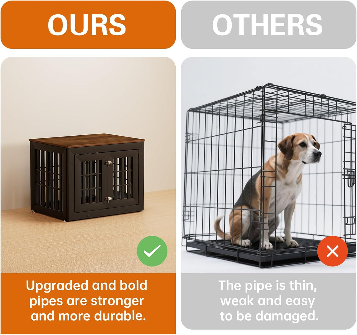 32" Heavy Duty Dog Crate Furniture for Small. A calm, considered pick for modern pet homes.