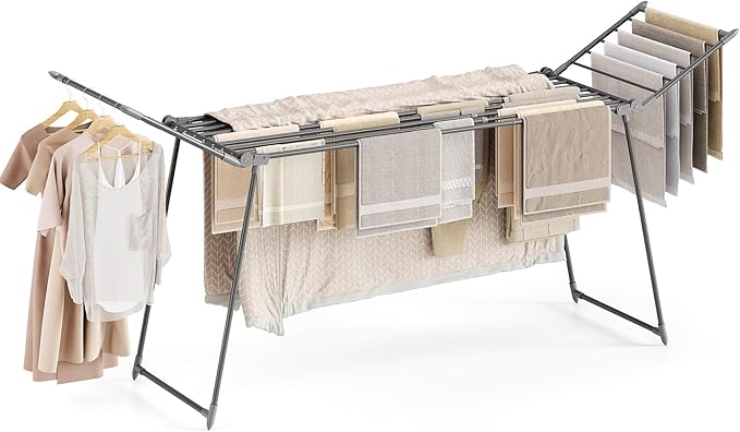 APEXCHASER Clothes Drying Rack Foldable, Large Drying Rack