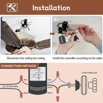 Universal Ceiling Fan Remote Control Kit, Replacement