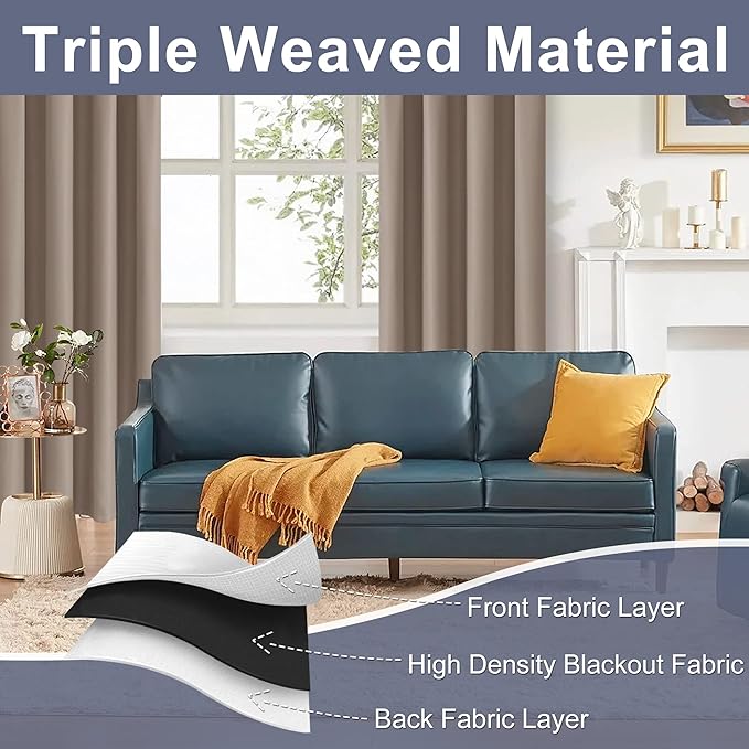 JIUZHEN Short Blackout Curtains