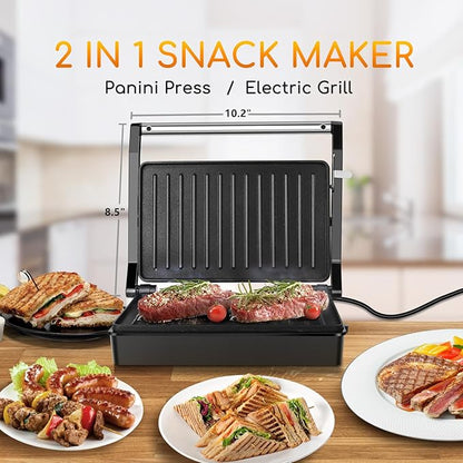Panini Press Sandwich Maker, Aigostar 1000W Sandwich Press Grill