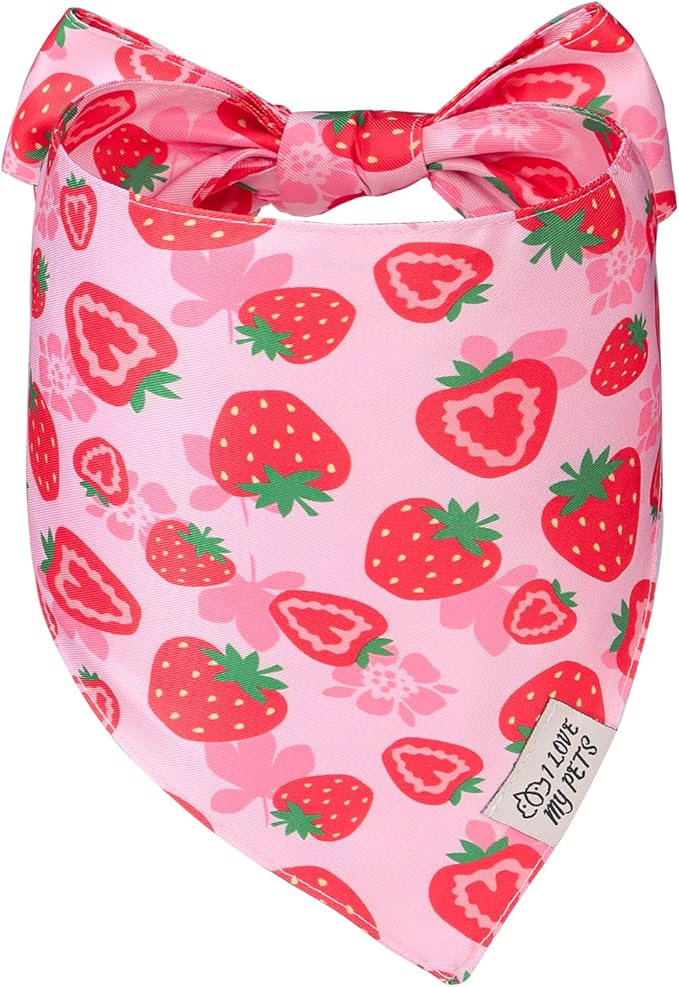 SCENEREAL Summer Dog Bandana, Double Side Dog Scarf for Small Medium Large Dogs Cats Puppy,Holiday Bandanas for Dogs Boys Girls, Premium & Soft Fabric Pet Accessories for Birthday Party Days, (Size M)