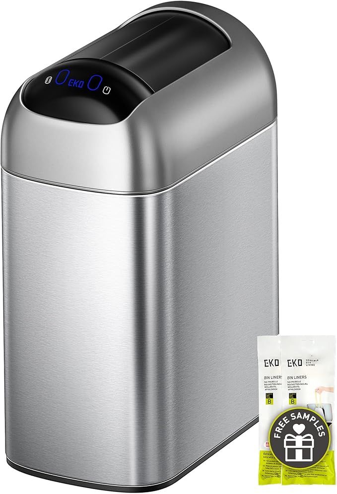 EKO Astro Slim Sensor Trash Can, 10L / 2.6 Gallon Touchless Garbage Bin