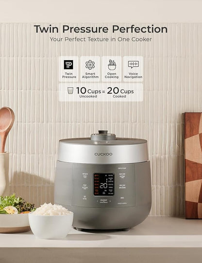 CUCKOO Twin Pressure Rice Cooker 10-Cup Uncooked / 20-Cup Cooked