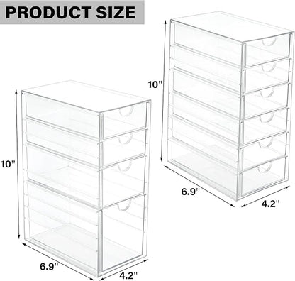 Prsildan Acrylic Drawer Makeup Organizer