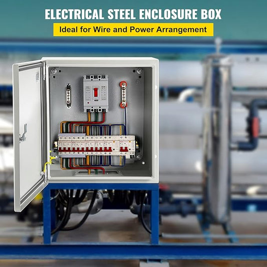 VEVOR NEMA Steel Enclosure, IP66 Waterproof & Dustproof, Outdoor/Indoor